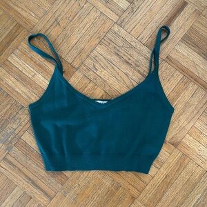 Green airy crop top!